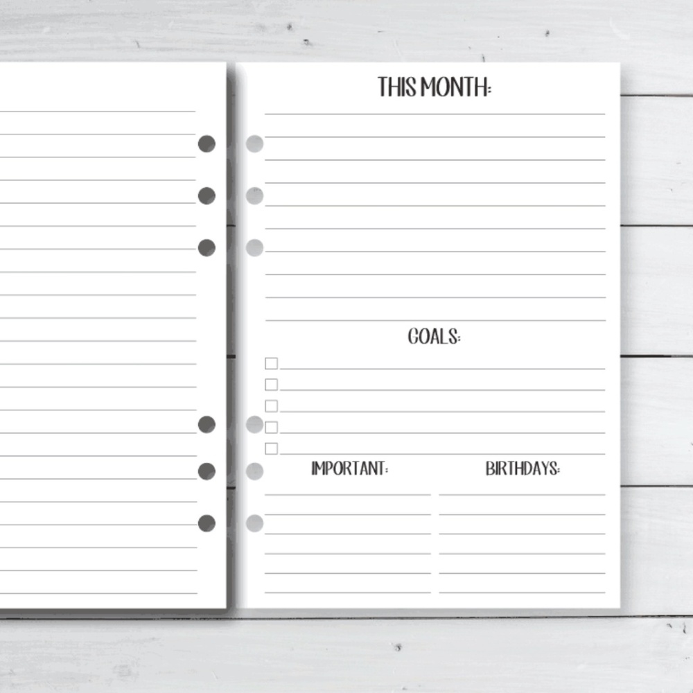 Fits Filofax Agenda 2022 Calendar Insert Refill-all sizes available. - Picture 6 of 10